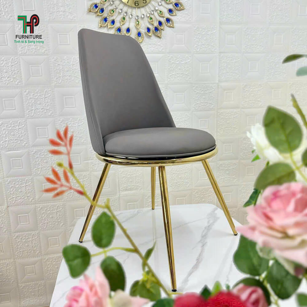 Ghế chân mạ vàng